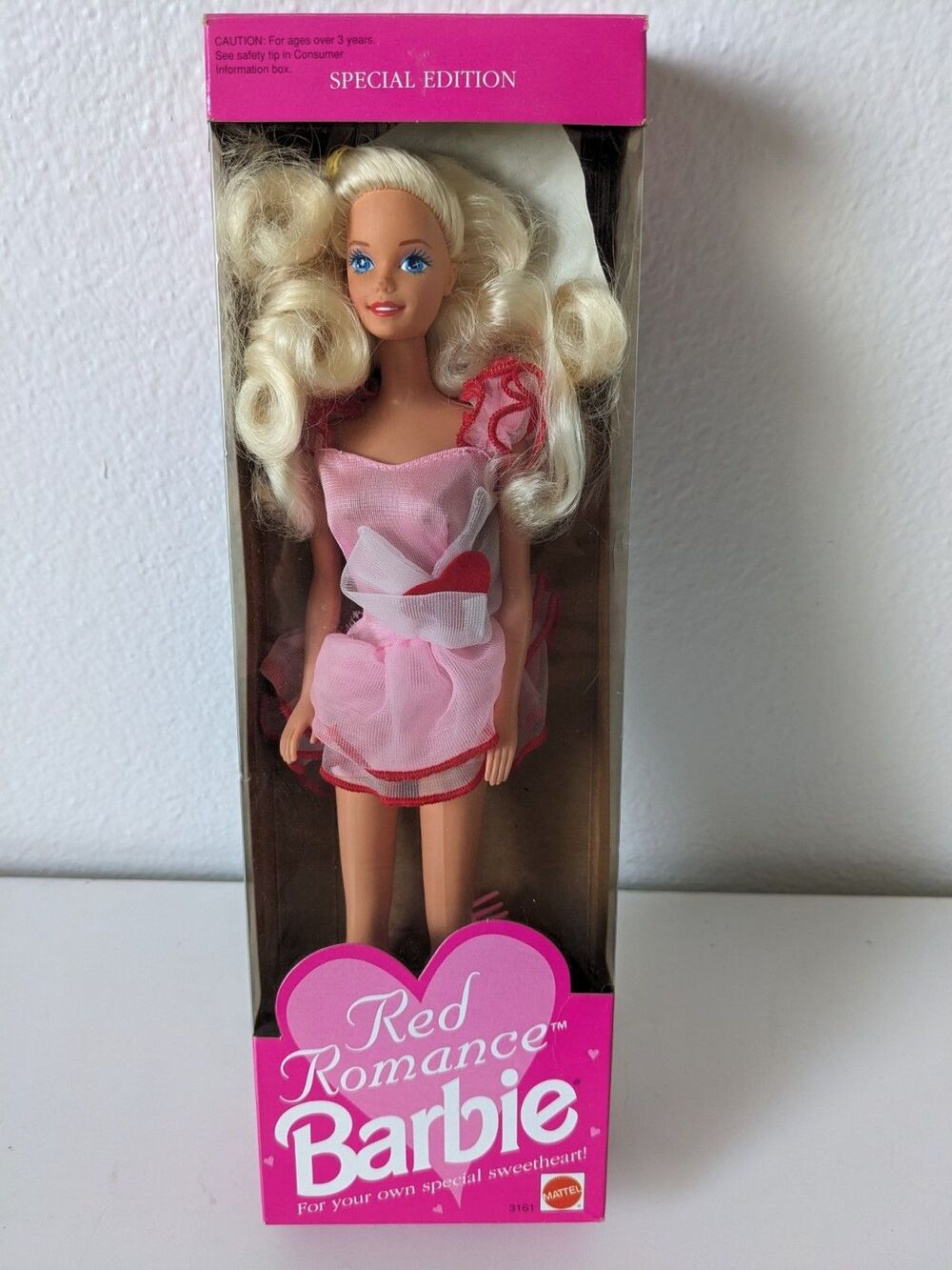Vintage 1992 Special Edition Red Romance Barbie Doll Mattel Pink 3161 w. Box